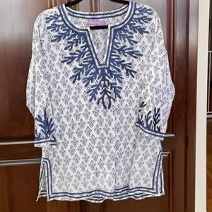 HOPE 1967 Split-neck Tunic with Embroidery - Size XXL